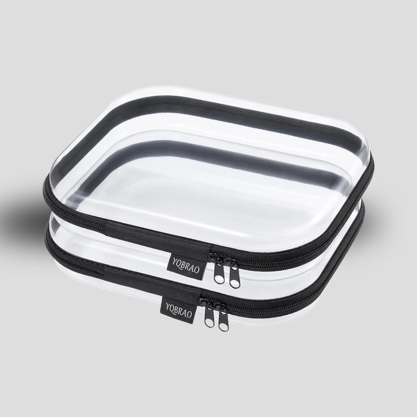 YQBRAO Clear Hard Shell Zipper Case