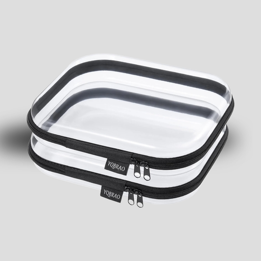 YQBRAO Clear Hard Shell Zipper Case