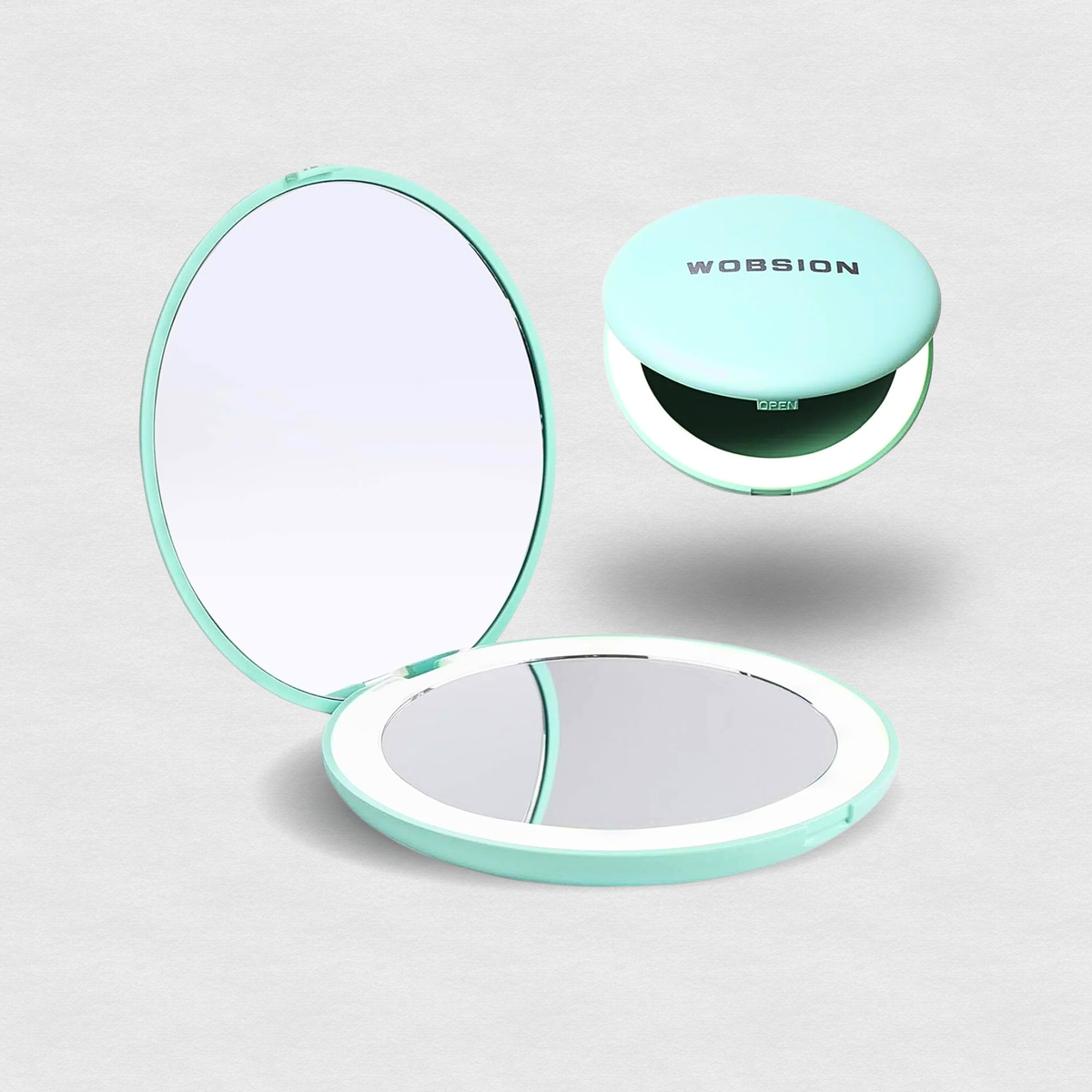 LUMINA Magnetic-Logic Travel 10X Micro-Clarity LED Makeup Mirror