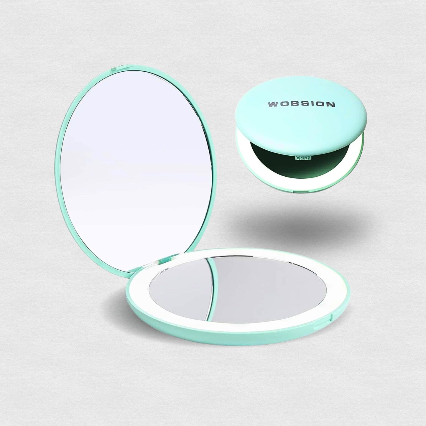LUMINA Magnetic-Logic Travel 10X Micro-Clarity LED Makeup Mirror