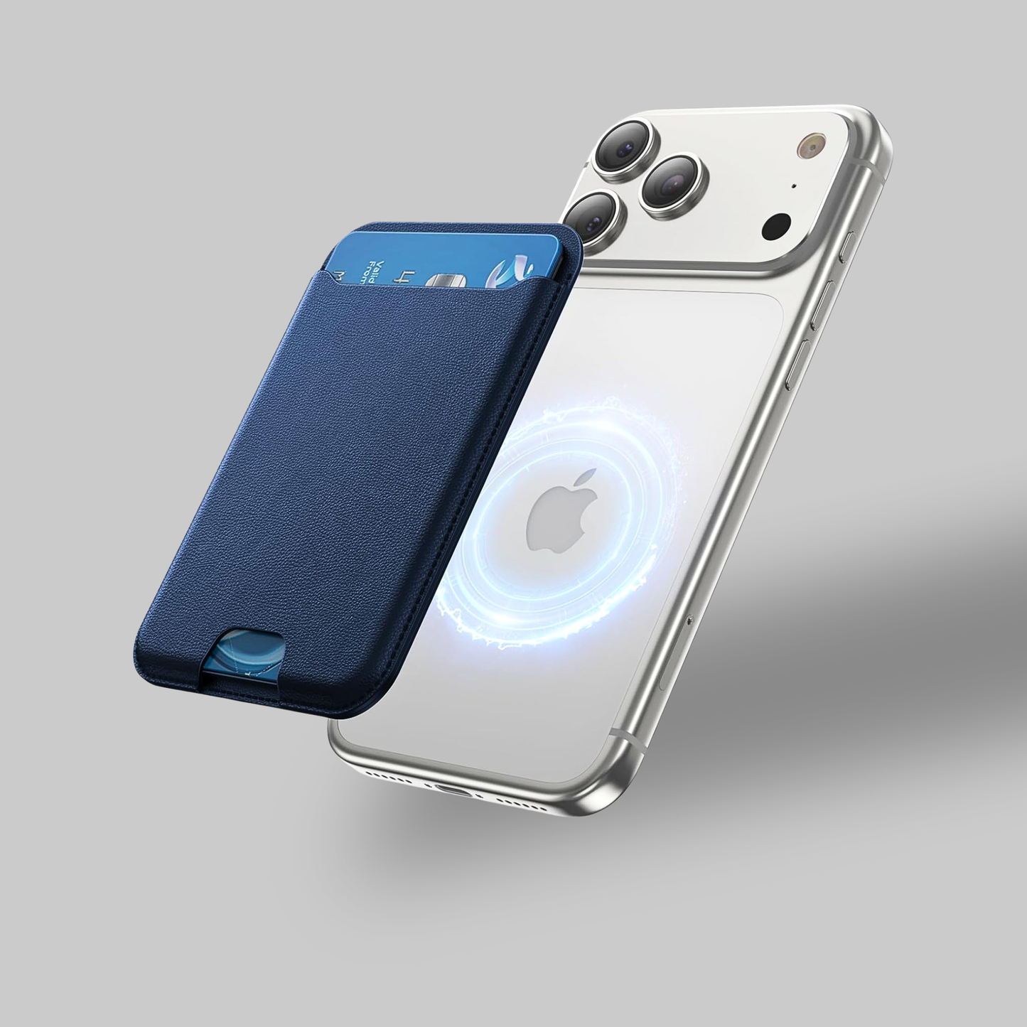 Slim Magnetic Leather Phone Wallet
