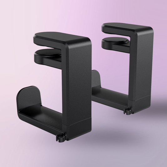 EURPMASK Under Desk 360 Degree Rotating Headphone Hanger