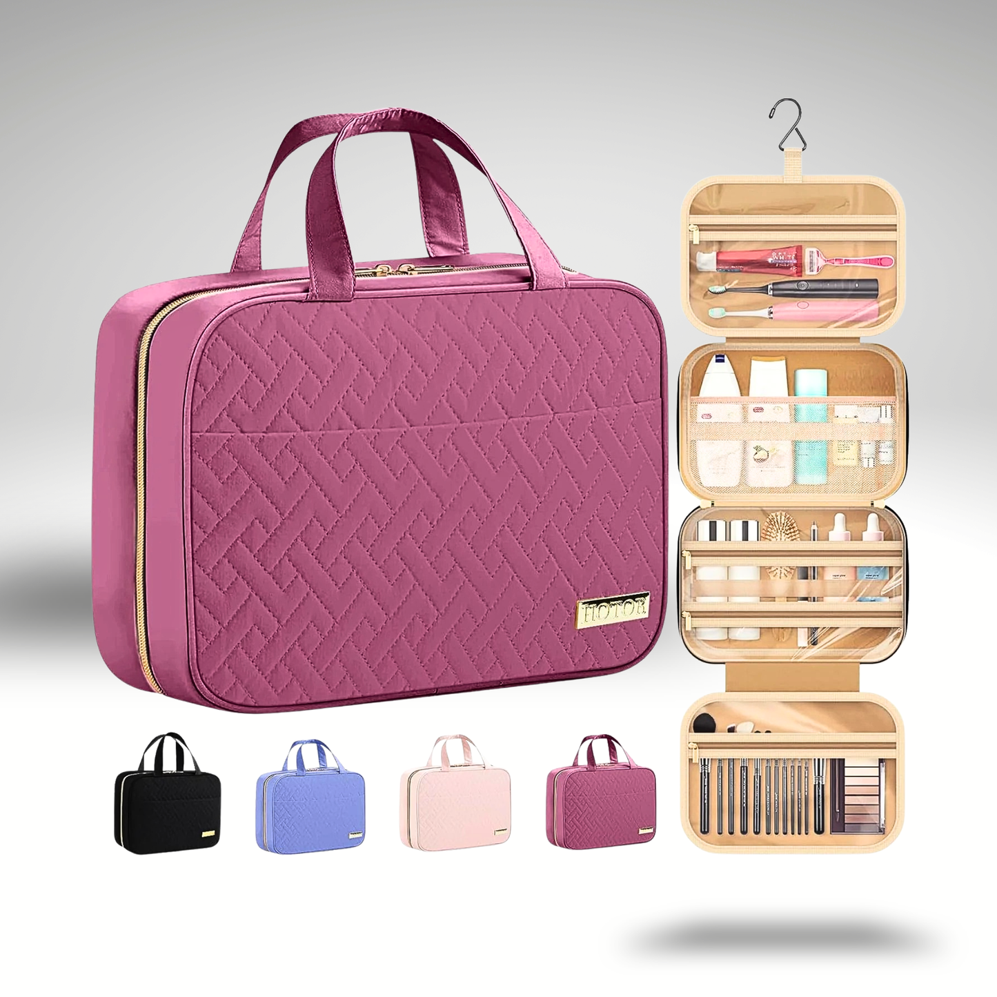 HOTOR Hanging Travel Toiletry Organizer