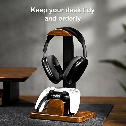 UPERGO Walnut Headset and Controller Stand