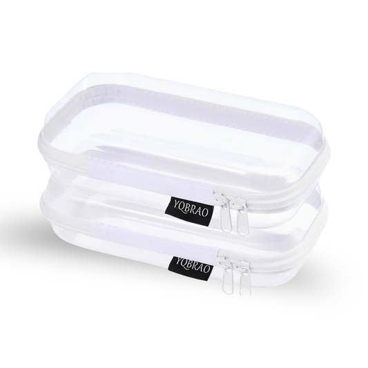 YQBRAO Clear Hard Shell Zipper Case