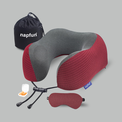 Contoured Memory Foam Travel Neck Pillow