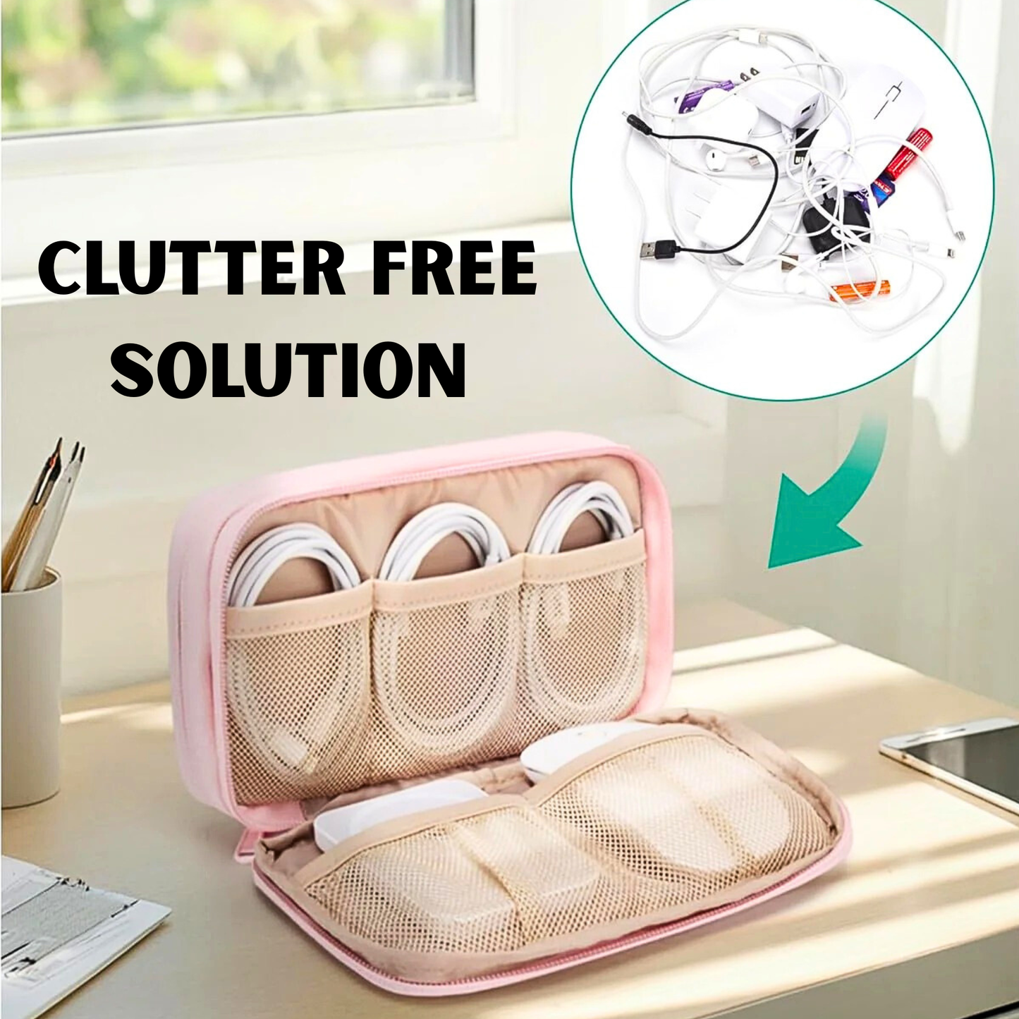 BAGSMART Tech Organizer Pouch | Everyday Cable Storage