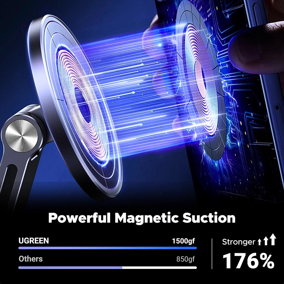 Magnetic Cell Phone Stand With Adjustable Arms