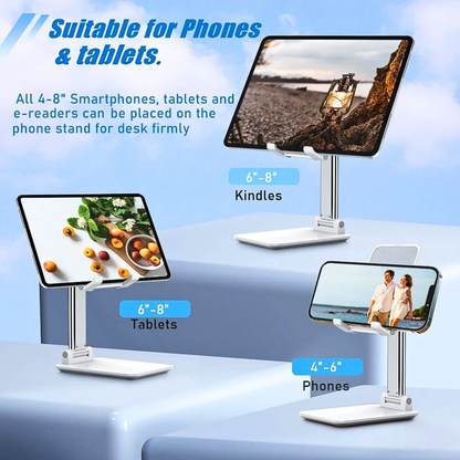 Foldable Cell Phone Stand With Weighted Base