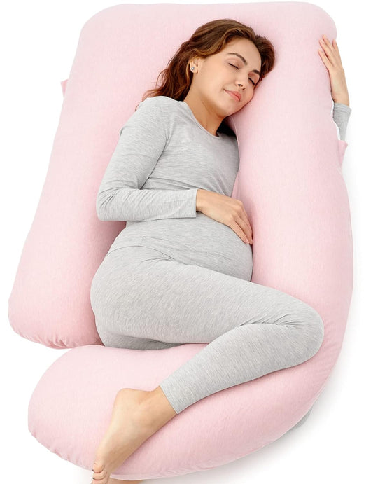 Pregnancy Pillows for Sleeping, U Shaped Full Body Maternity Pillow with Removable Cover - Support for Back, Legs, Belly, HIPS for Pregnant Women, 57 Inch Pregnancy Pillow for Women, Grey