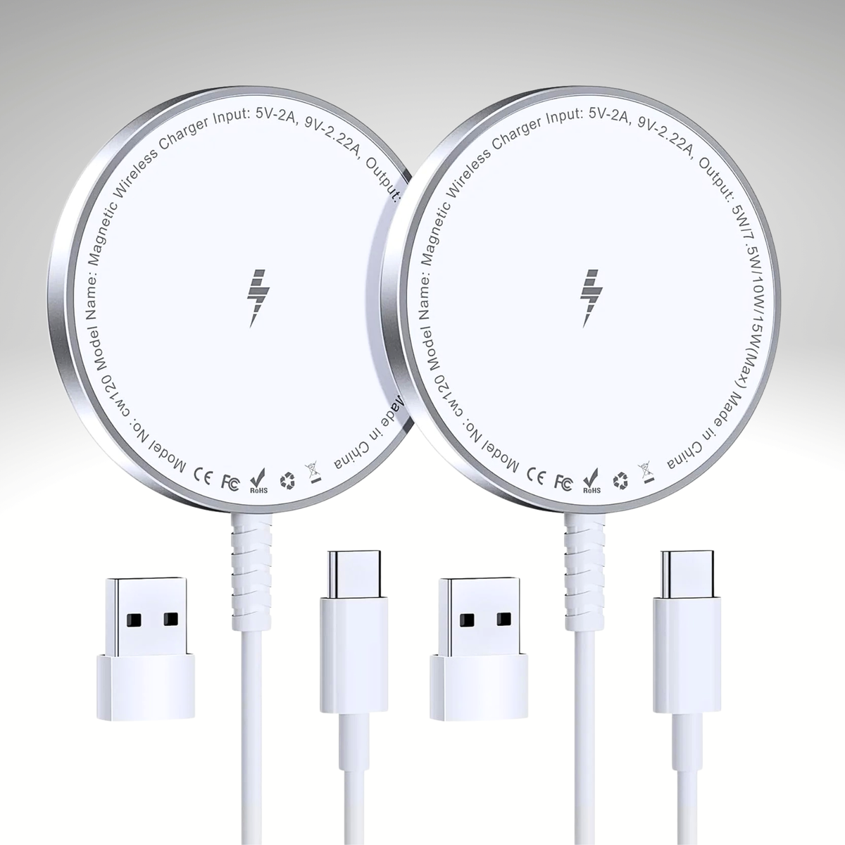 Bohuma 15W Magnetic Wireless Charger 2-Pack