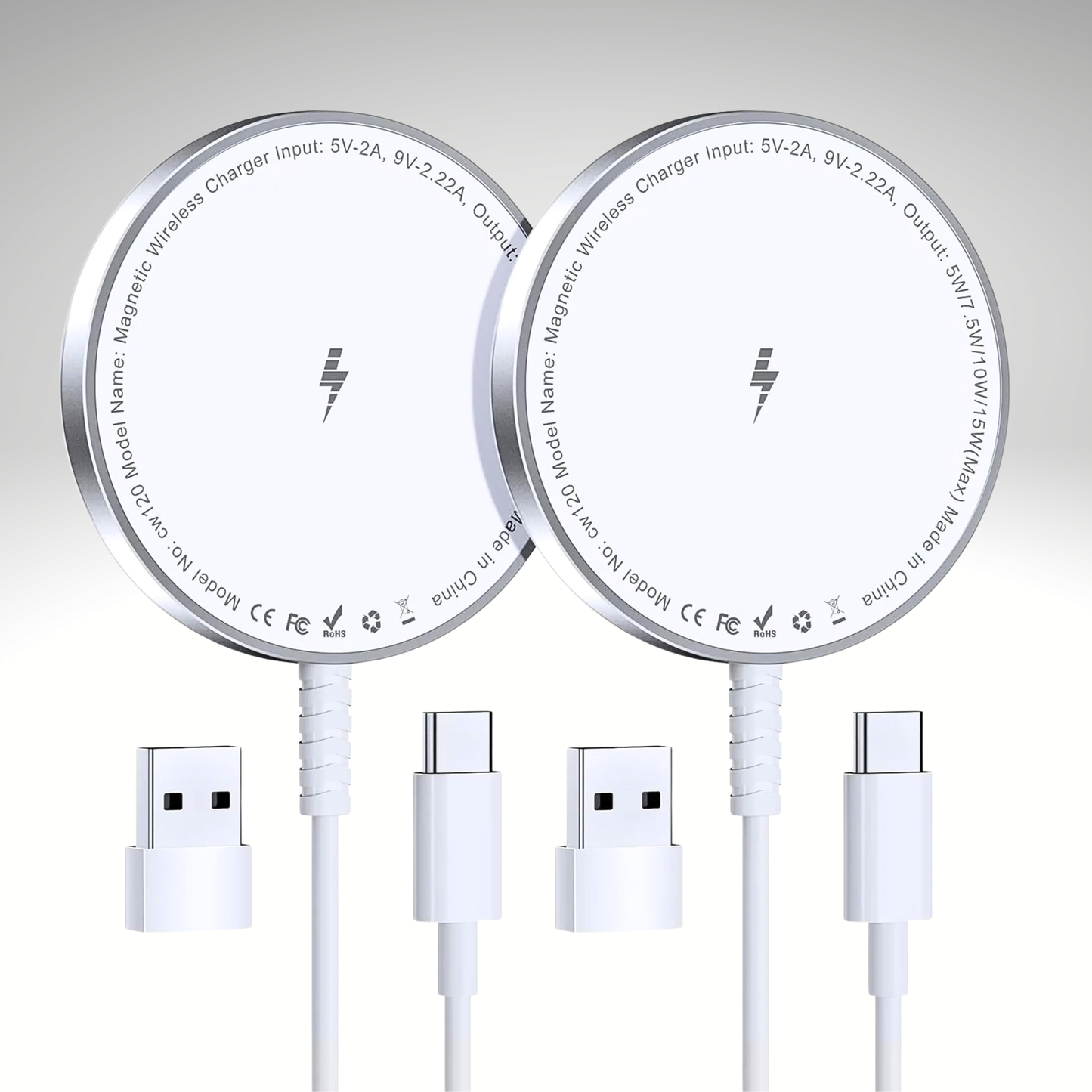 Bohuma 15W Magnetic Wireless Charger 2-Pack