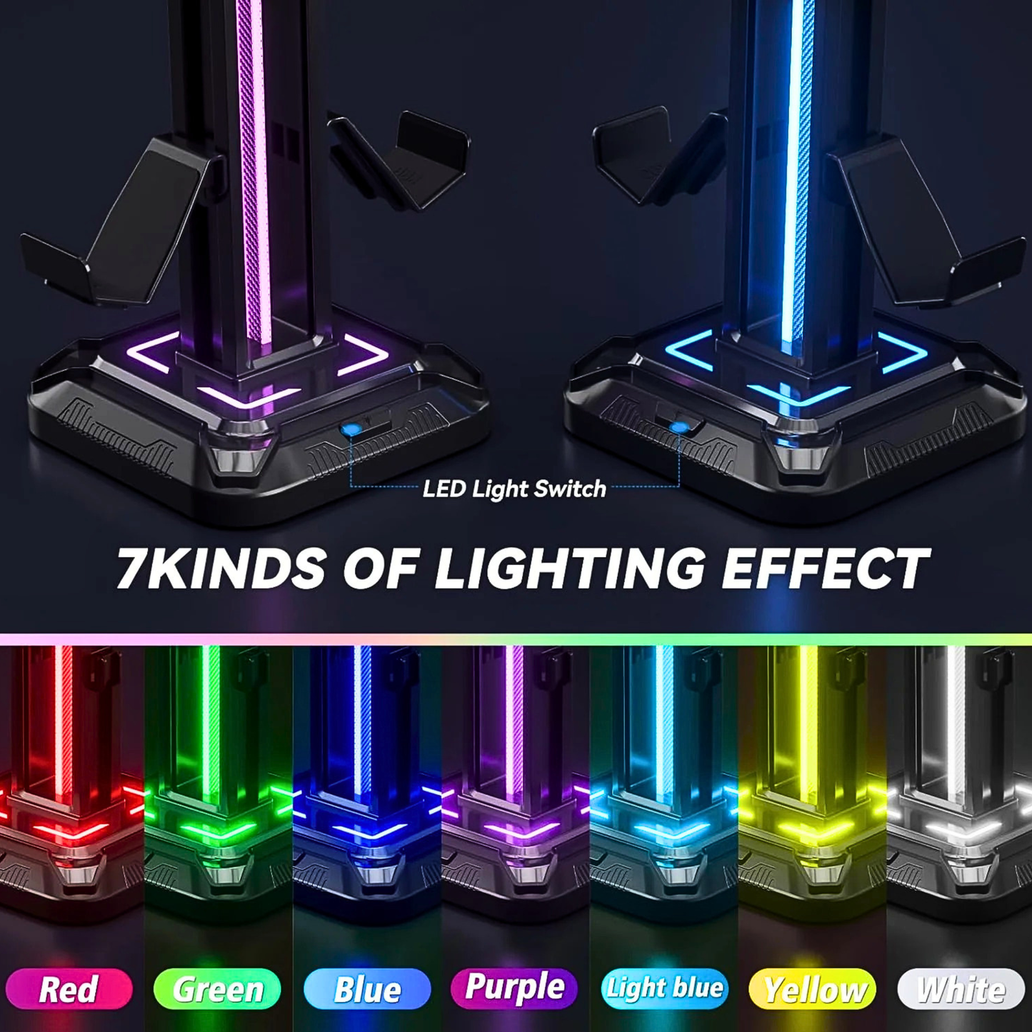 RGB Dual Controller & Headphone Stand
