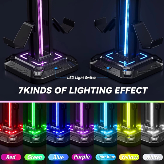 RGB Dual Controller & Headphone Stand