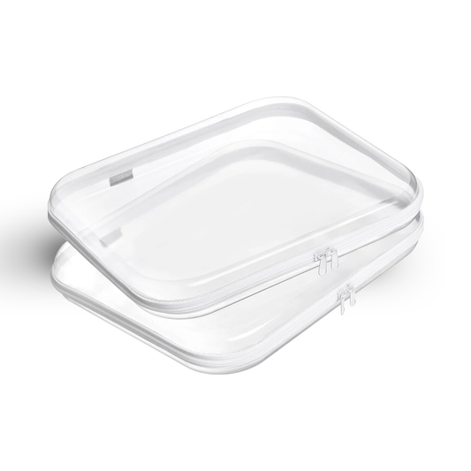 YQBRAO Clear Hard Shell Zipper Case