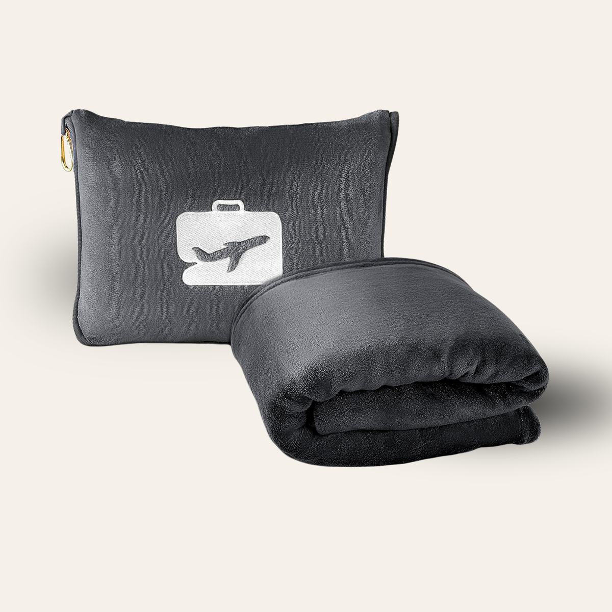 Travel Blanket With Pillow Carry Case