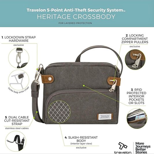 Travelon Anti-Theft Heritage Crossbody Bag