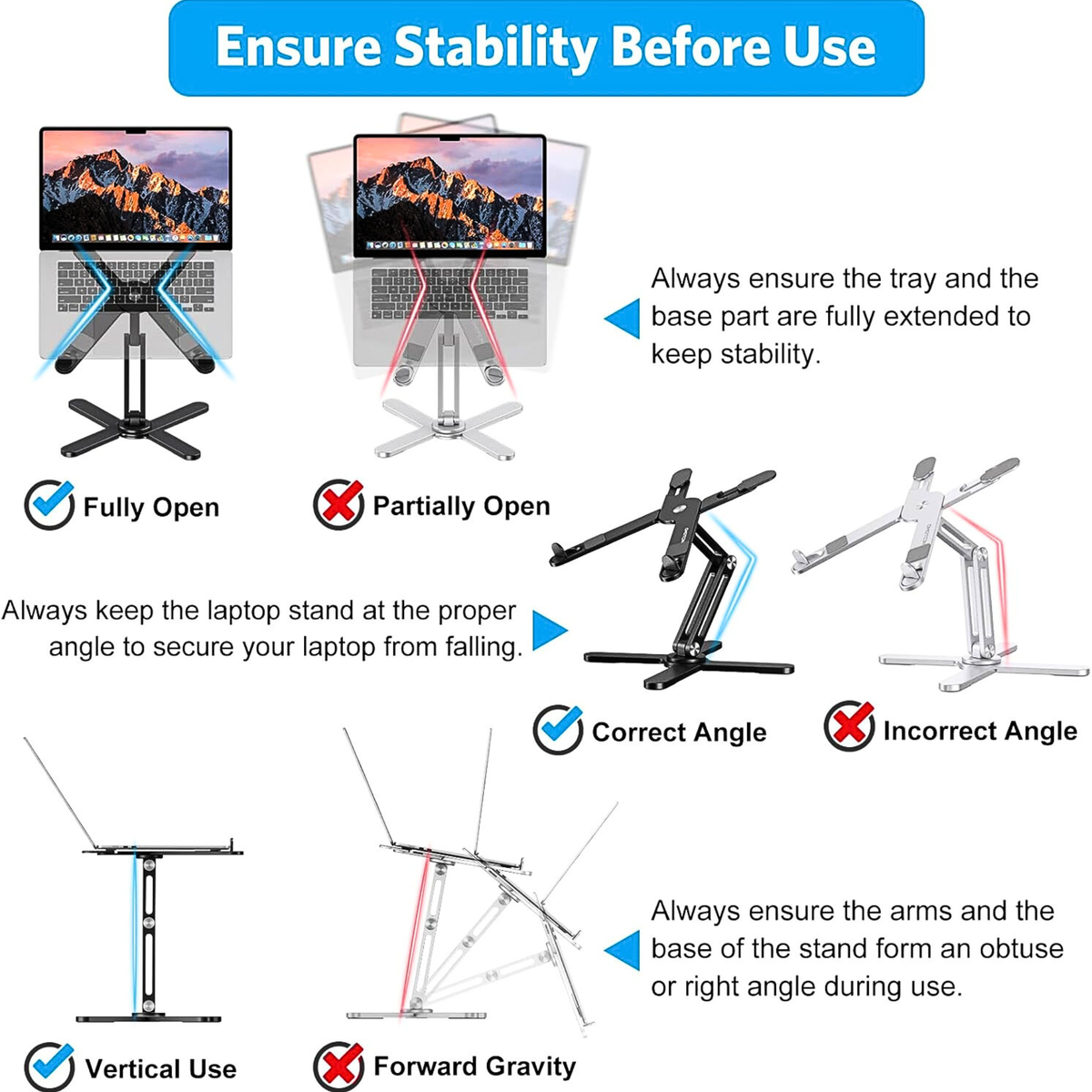 OMOTON 360 Swivel Travel Desk Stand