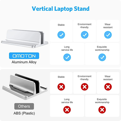 OMOTON Adjustable Vertical Laptop Stand
