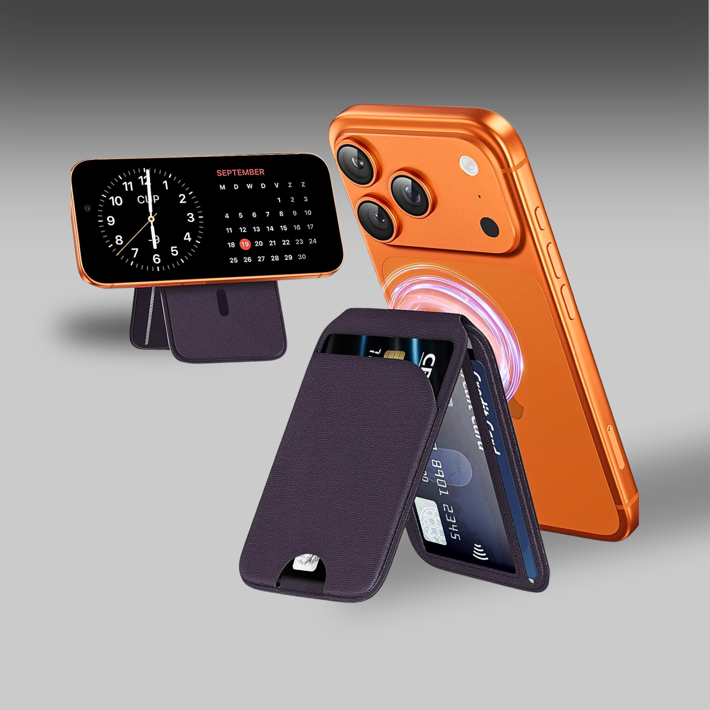 Magnetic Phone Wallet Stand