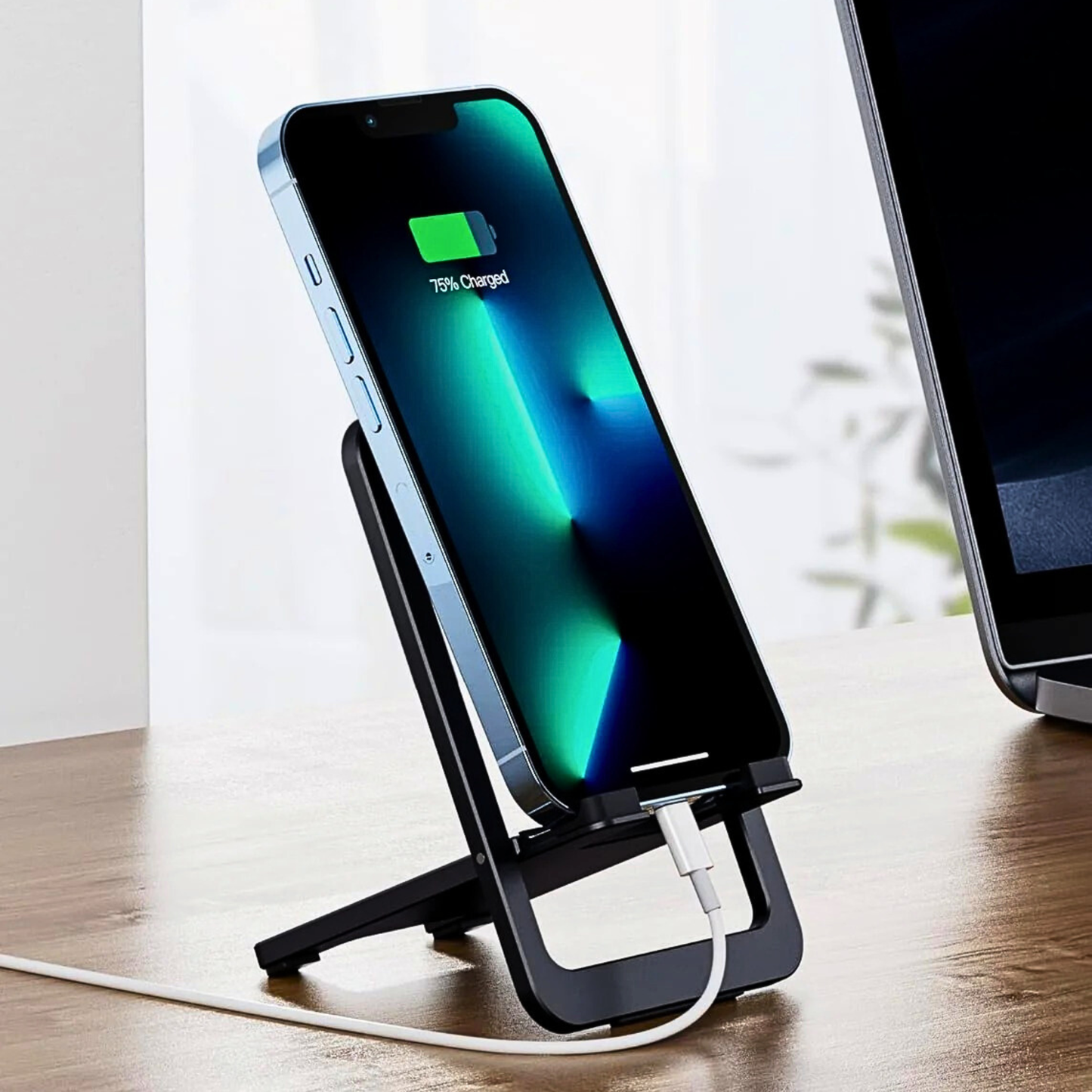 Ultra Thin Foldable Aluminum Phone Stand With 0°–90° Adjustment