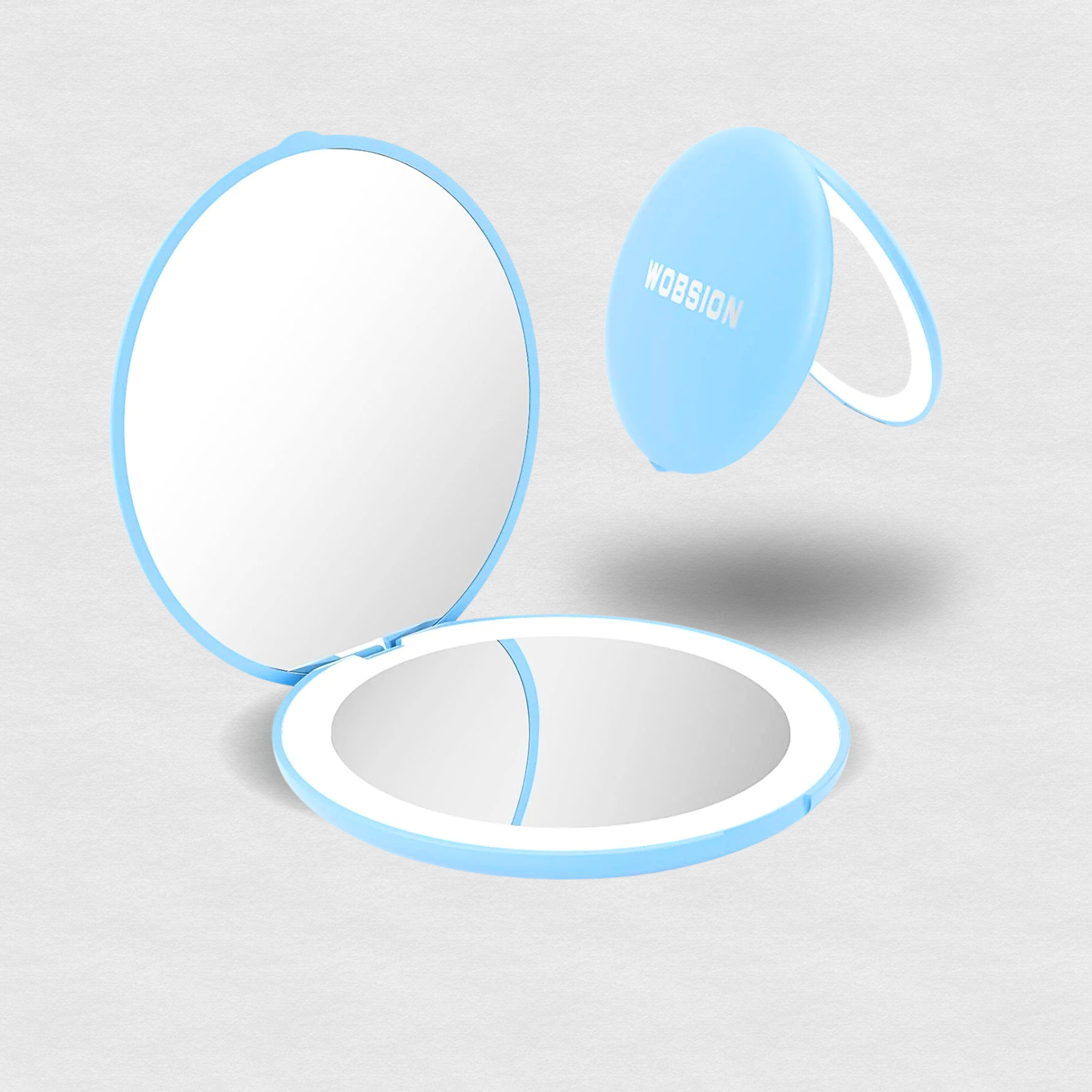 LUMINA Magnetic-Logic Travel 10X Micro-Clarity LED Makeup Mirror