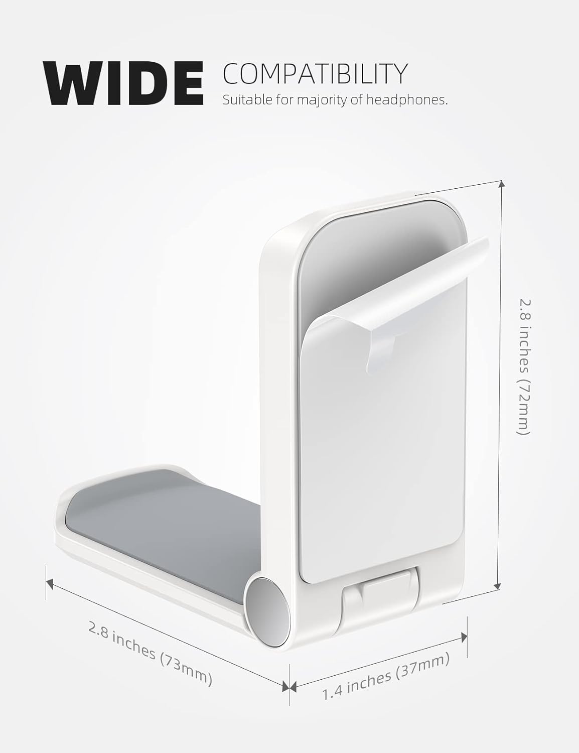 Foldable Heavy Attach Under Desk Headphone HANGER