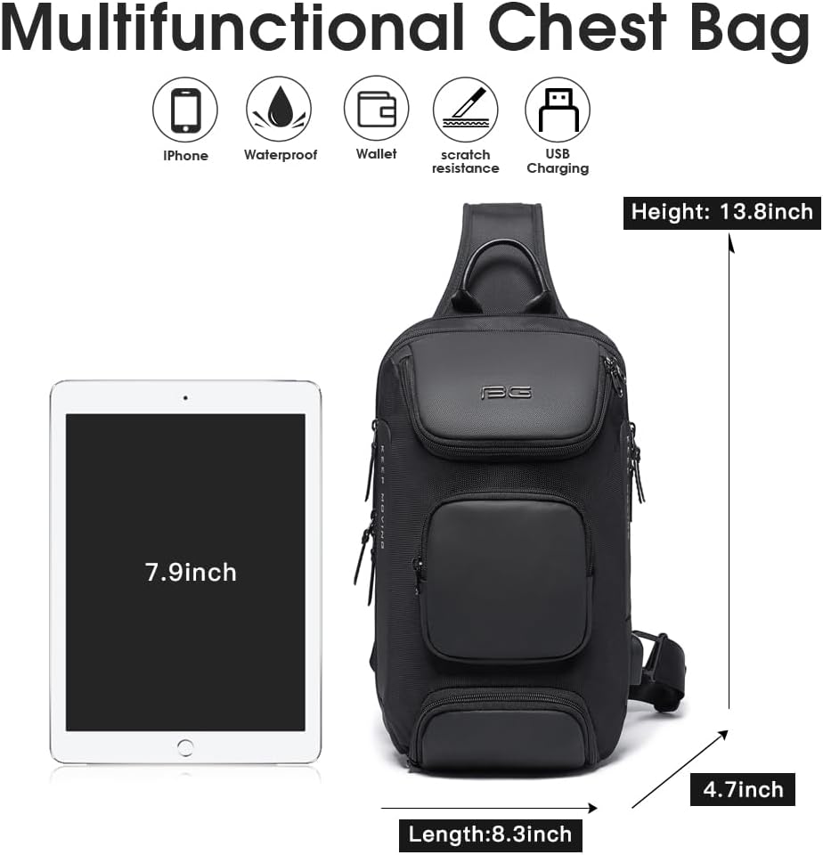 BANGE Anti-Theft Oxford Sling Backpack