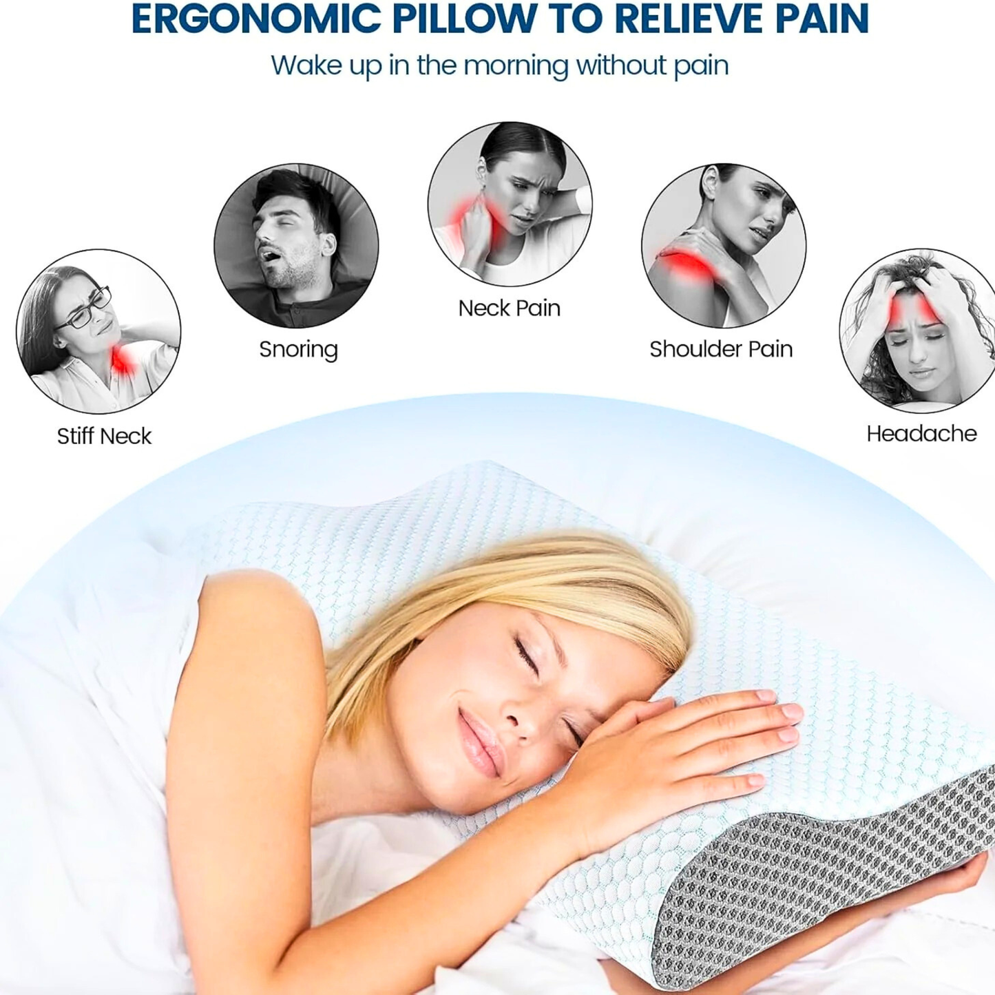 Dual Height Memory Foam Neck Pillow