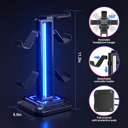 RGB Dual Controller & Headphone Stand