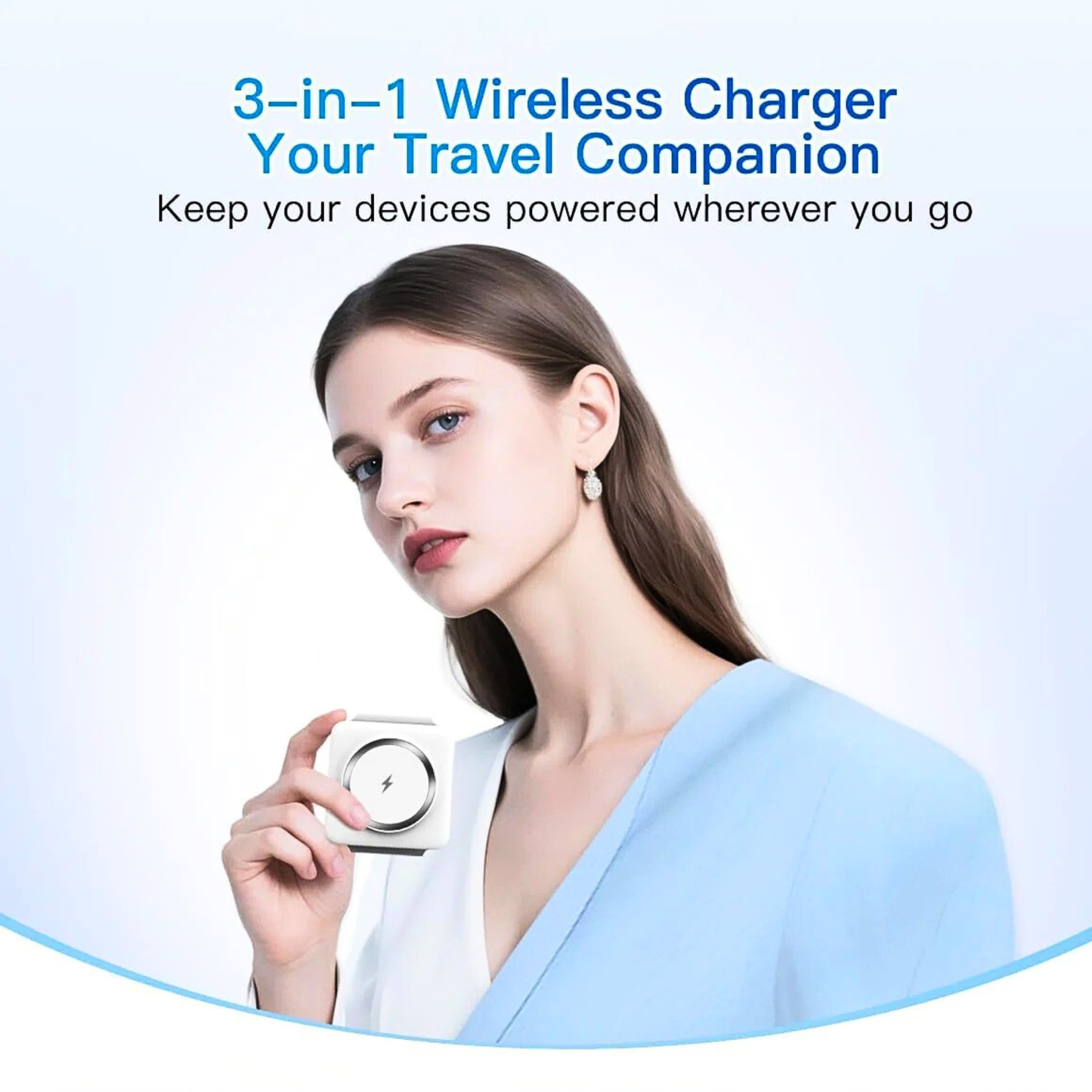 Foldable 3-in-1 Magnetic Wireless Charging Station | Apple Travel Dock