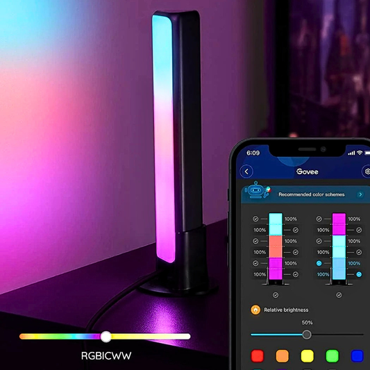 Govee Smart Light Bar, RGBICWW TV Lights for Gaming and Living Room, Silver