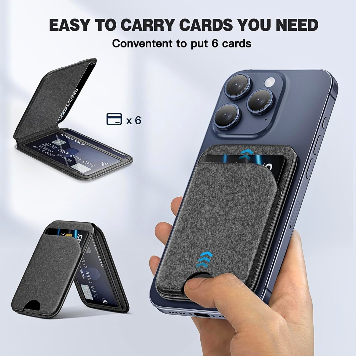 Magnetic Phone Wallet Stand