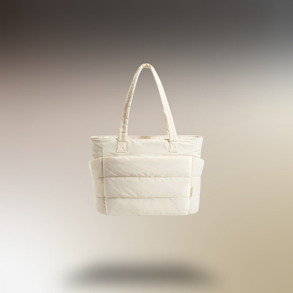 BAGSMART Lightweight Puffer Tote Bag with Zipper