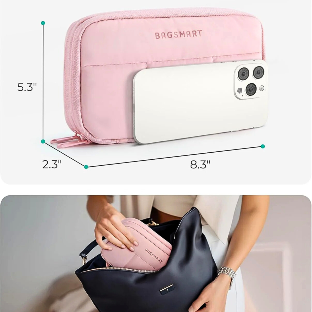 BAGSMART Tech Organizer Pouch | Everyday Cable Storage
