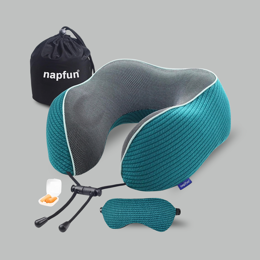 Contoured Memory Foam Travel Neck Pillow