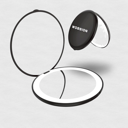 LUMINA Magnetic-Logic Travel 10X Micro-Clarity LED Makeup Mirror