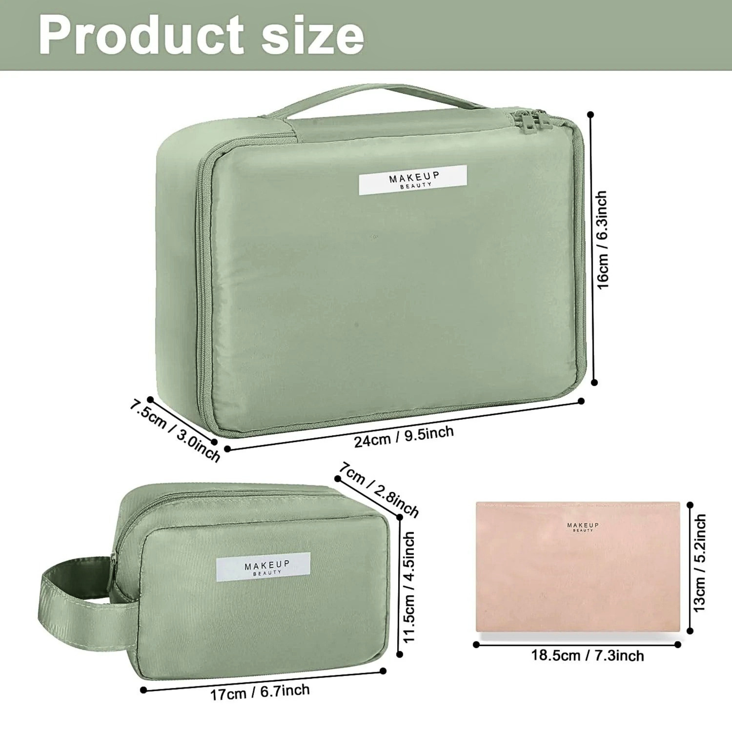 Minimalist Travel Makeup Organizer Set