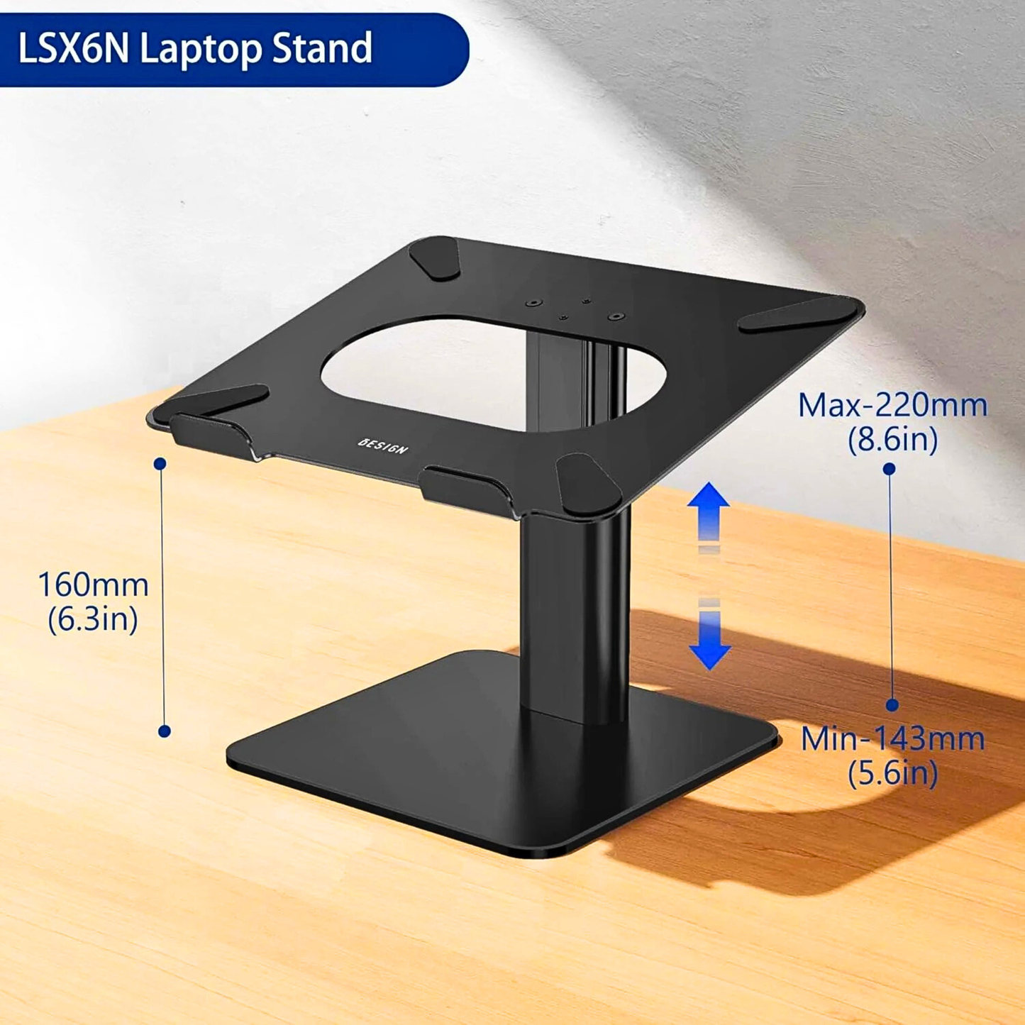 BESIGN LSX6 Adjustable Ergonomic Laptop Riser