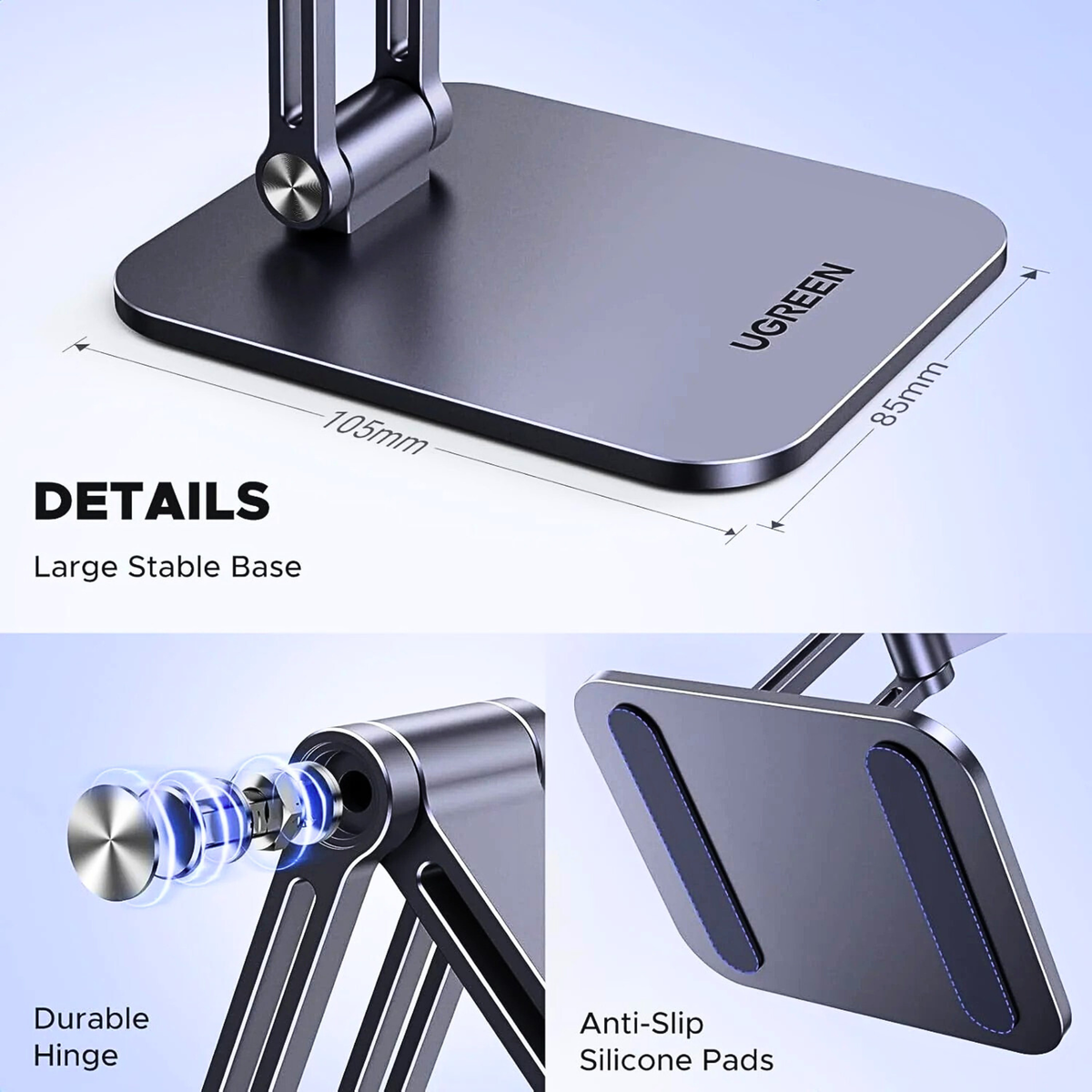 Magnetic Cell Phone Stand With Adjustable Arms
