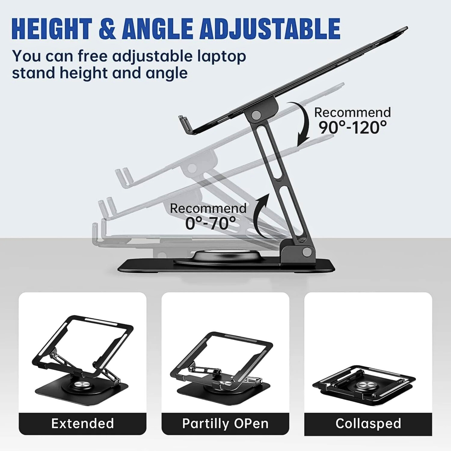 JOYEKY Adjustable 360 Rotating Laptop Stand