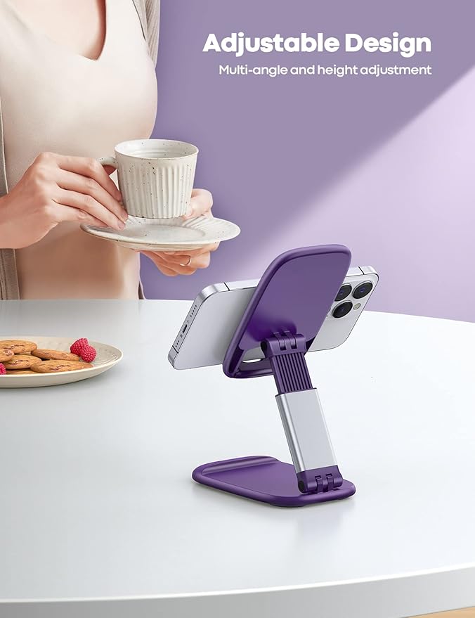 Foldable Desk Phone Stand With Adjustable Height