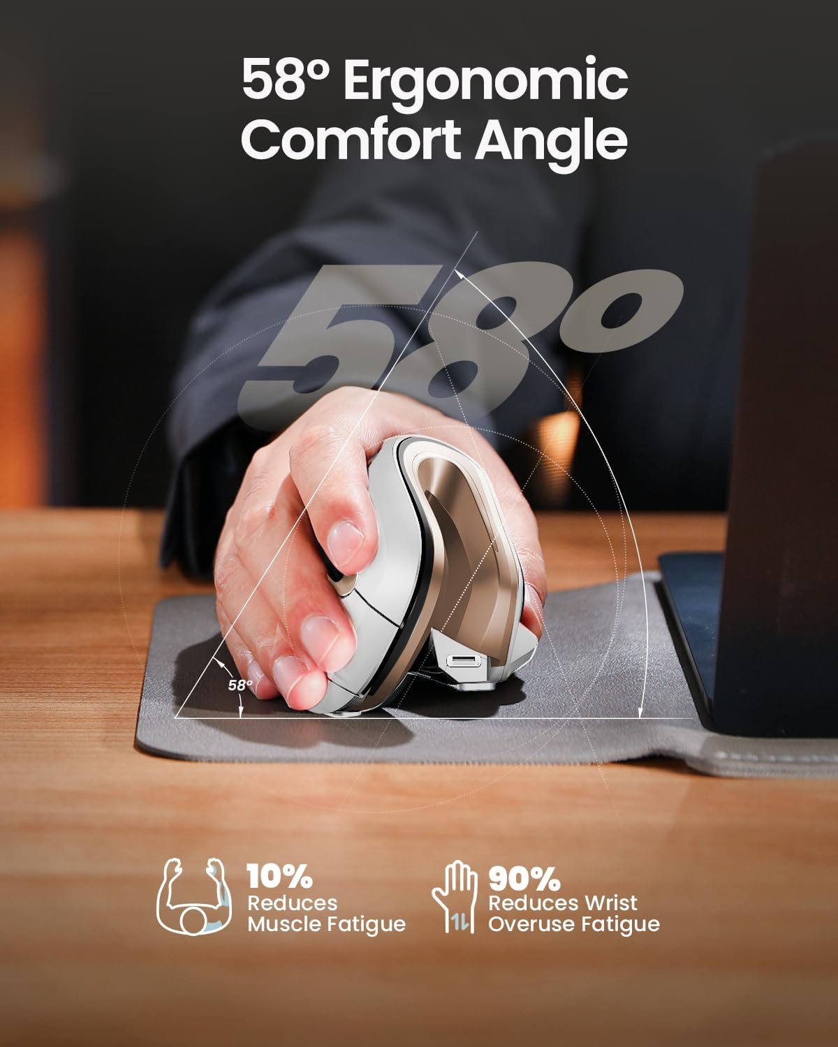 ProtoArc Wireless Ergonomic Vertical Mouse