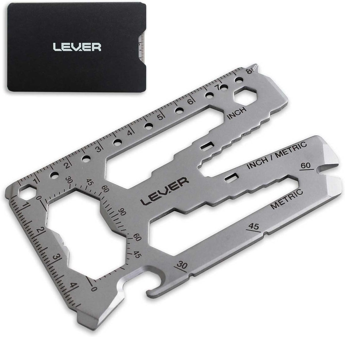 Toolcard Pro - 40 in 1 Credit Card Multitool. Slim, Minimalist Survival Card Wallet Tool Card. TSA Approved Multitool Card Pocket Tool. (Black)