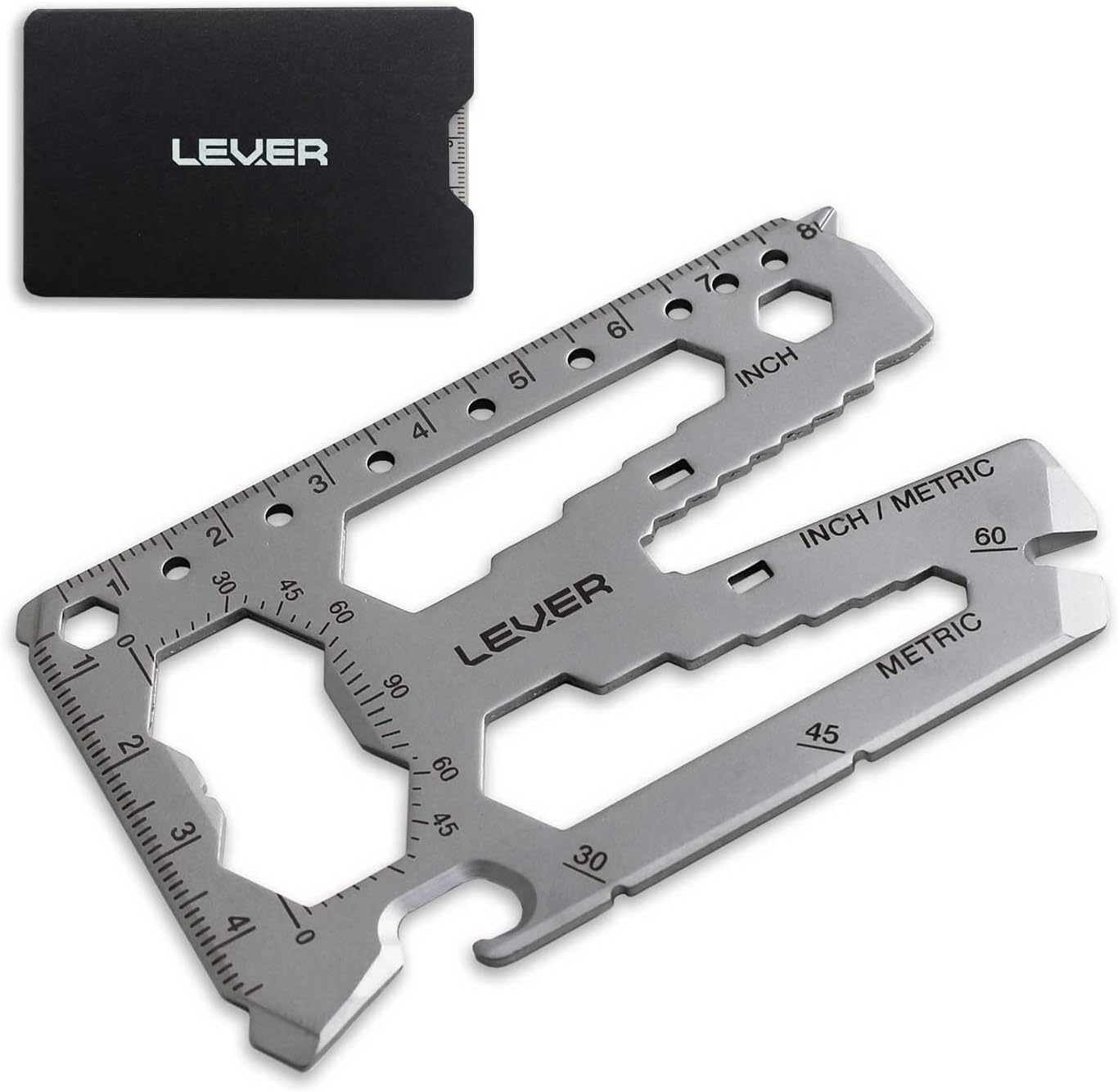 Toolcard Pro - 40 in 1 Credit Card Multitool. Slim, Minimalist Survival Card Wallet Tool Card. TSA Approved Multitool Card Pocket Tool. (Black)