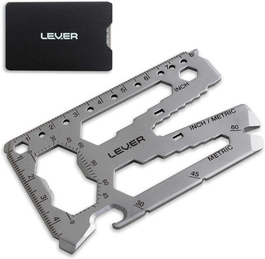 Toolcard Pro - 40 in 1 Credit Card Multitool. Slim, Minimalist Survival Card Wallet Tool Card. TSA Approved Multitool Card Pocket Tool. (Black)