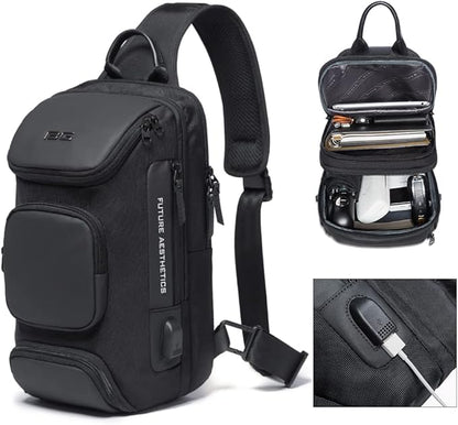 BANGE Anti-Theft Oxford Sling Backpack