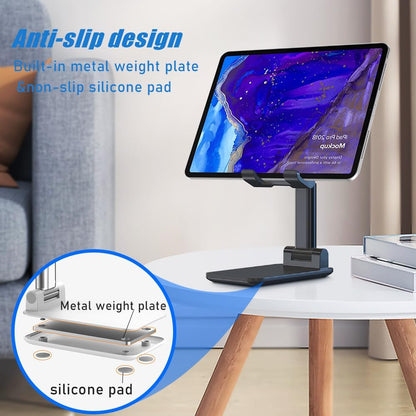 Foldable Cell Phone Stand With Weighted Base