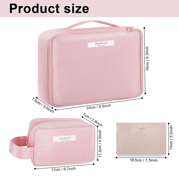 Minimalist Travel Makeup Organizer Set