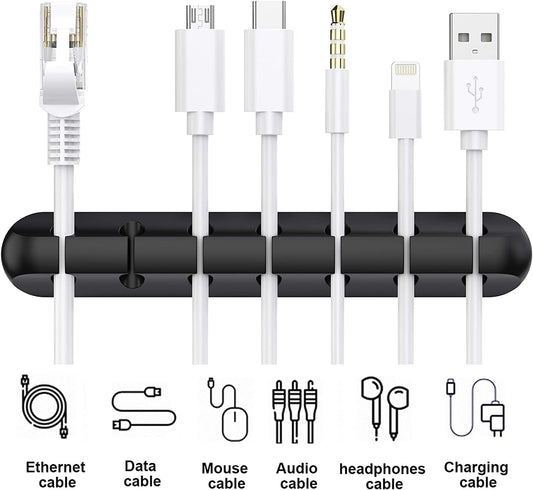 Cable Holder Clips, 3-Pack Cable Management Cord Organizer Clips Silicone Self Adhesive for Desktop USB Charging Cable Nightstand Power Cord Mouse Cable Wire PC Office Home